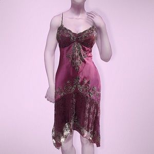 SOLD | SUE WONG NOCTURNE 🥀🌿 | Vintage Early 2000’s Silk Cocktail Dress